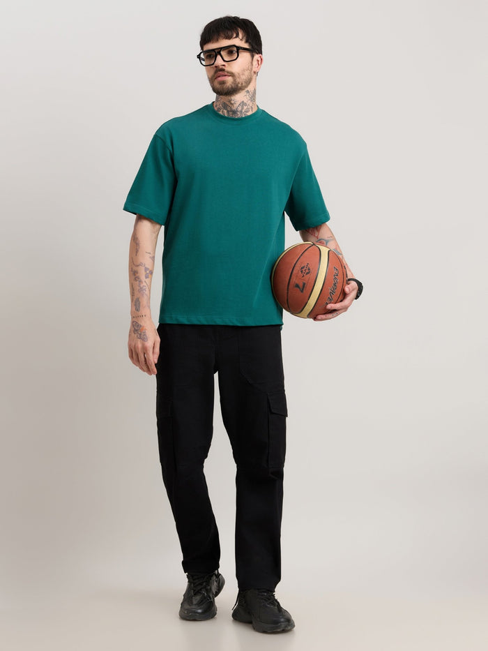Vynora - Loose Fit  T-Shirt - Teal Green