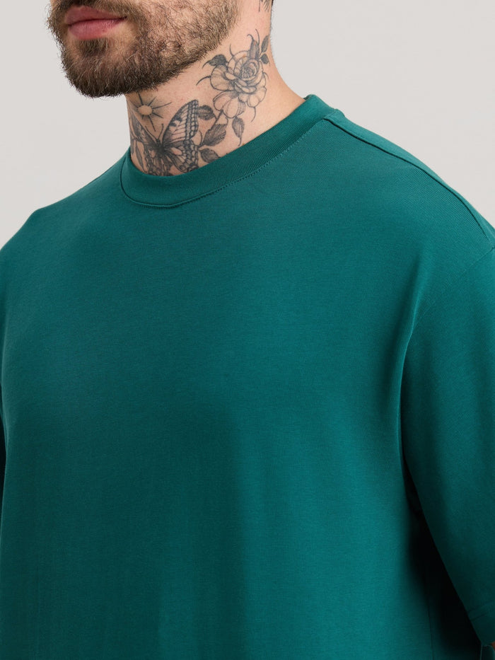Vynora - Loose Fit  T-Shirt - Teal Green