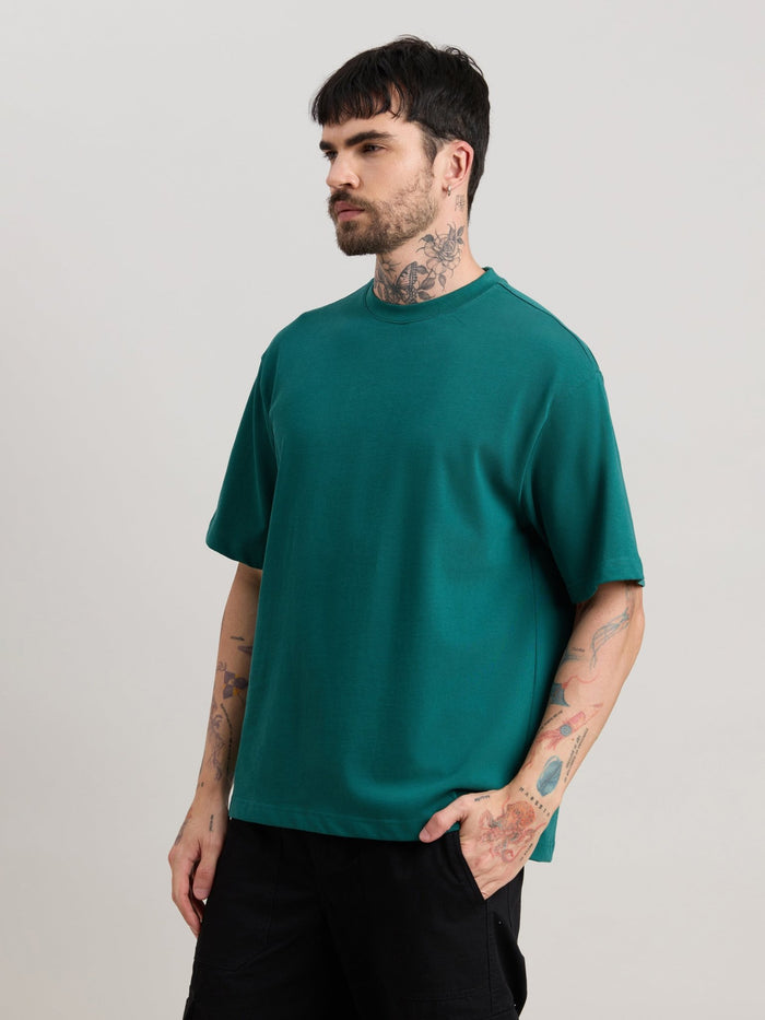 Vynora - Loose Fit  T-Shirt - Teal Green