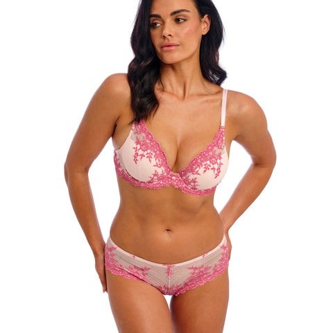 Wacoal Embrace Lace Plunge Underwire Bra Ballet Slipper