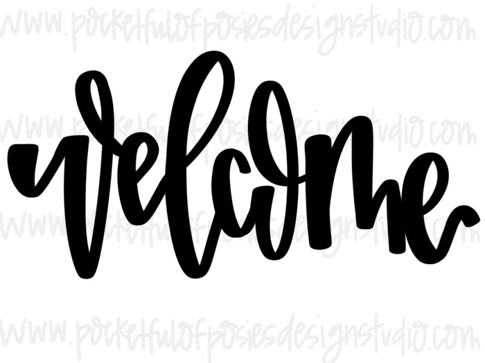 Welcome Hand Lettered Template