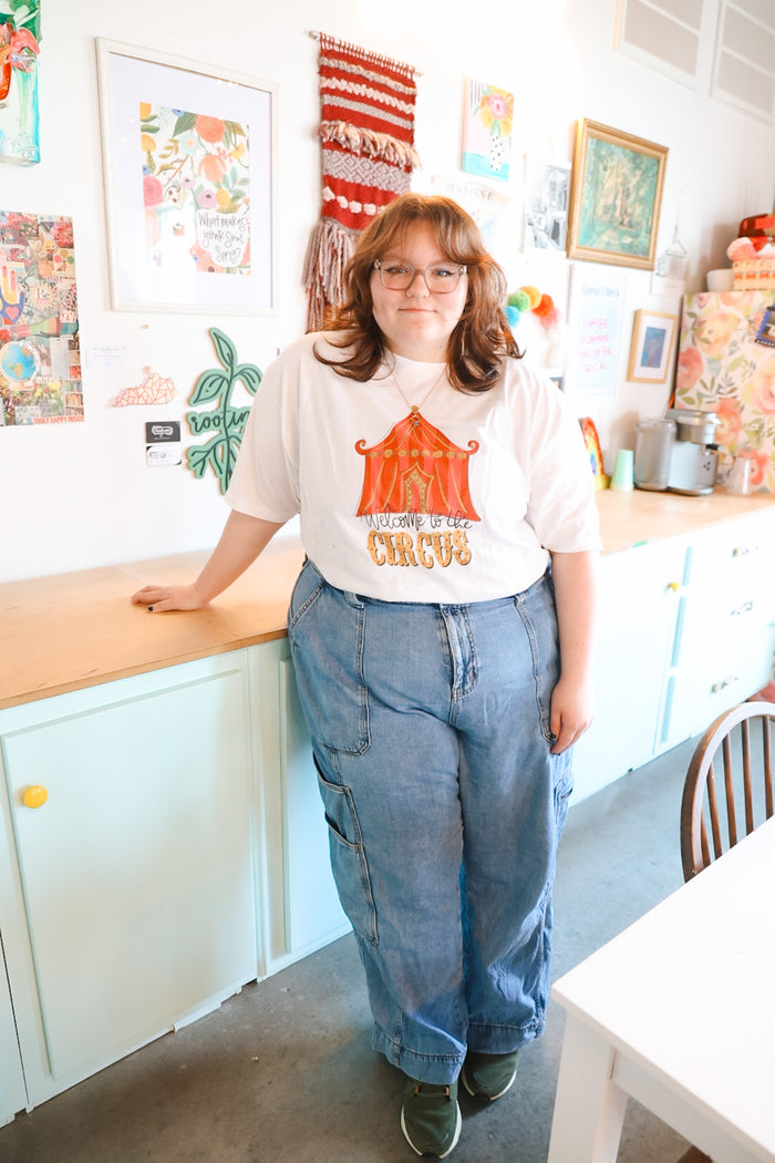 Welcome to the Circus White Tultex Tee