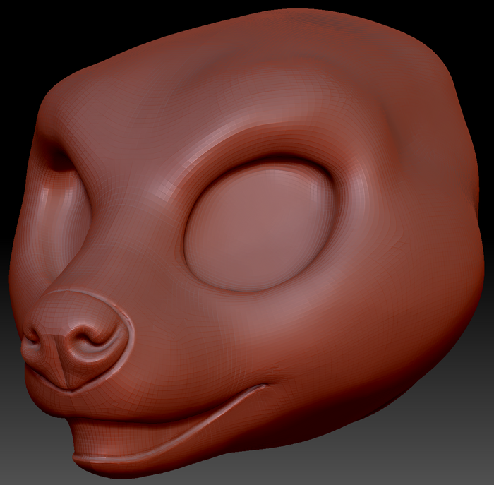 Western Kemono Hyena Static Jaw Head Base Variant 2