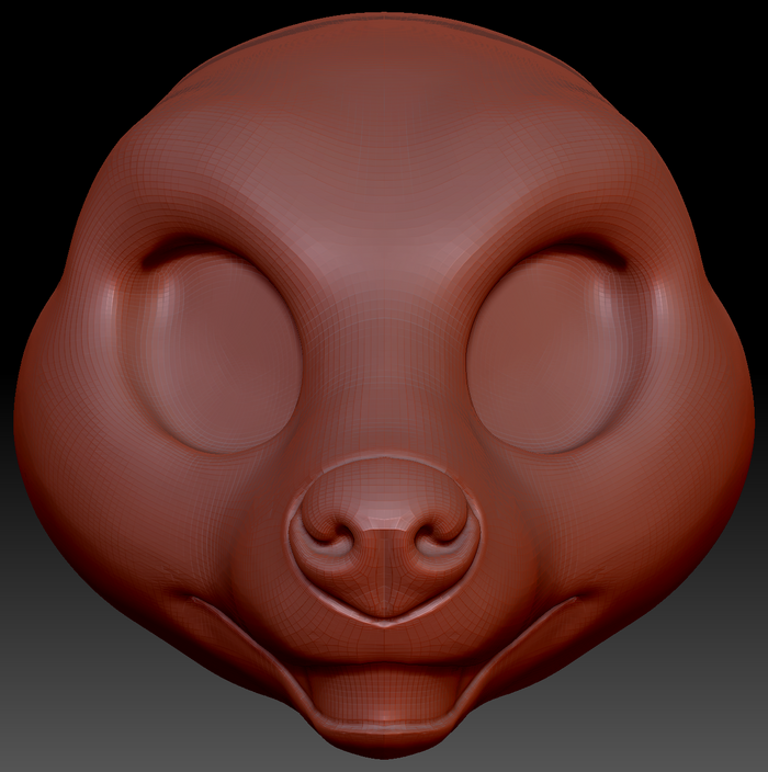 Western Kemono Hyena Static Jaw Head Base Variant 2