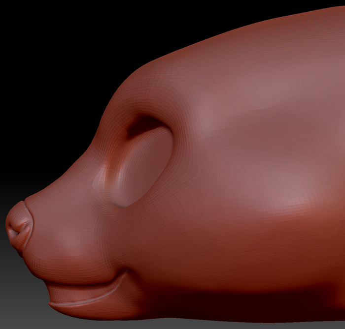 Western Kemono Hyena Static Jaw Head Base Variant 2