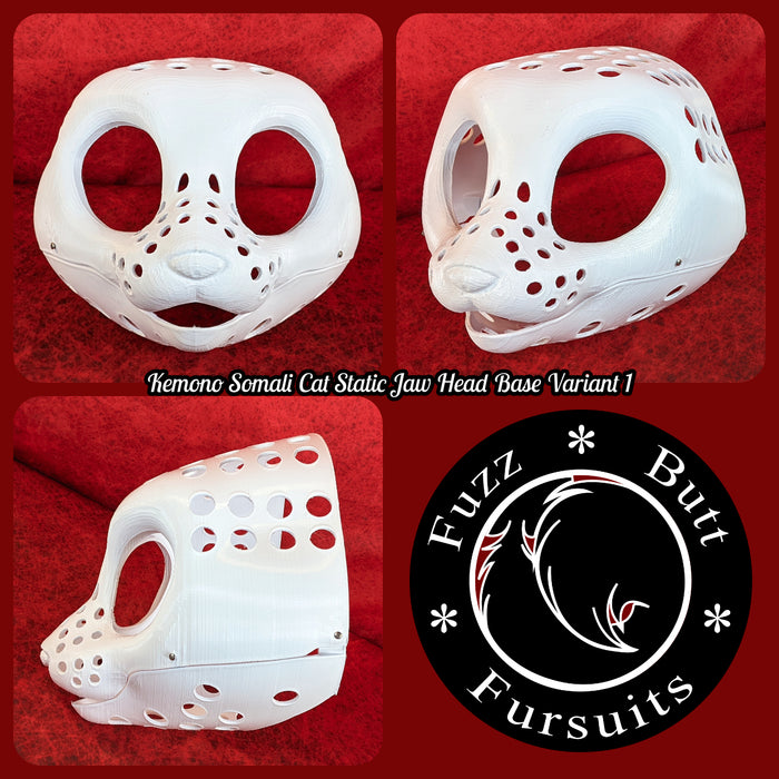 Western Kemono Somali Cat Static Jaw Head Base Variant 1