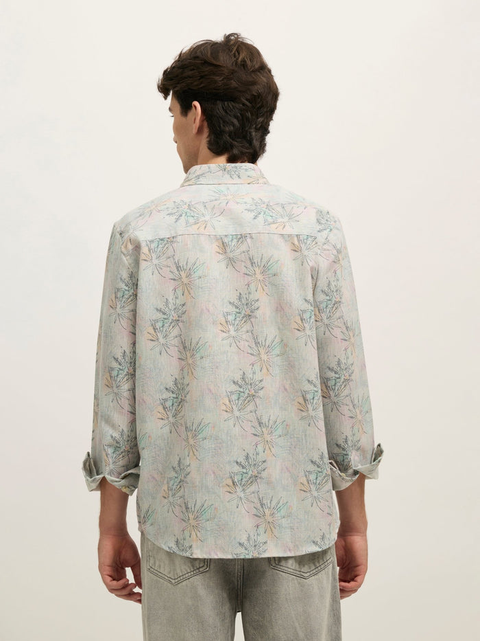 Westley - Regular Floral Printed Shirt - Green