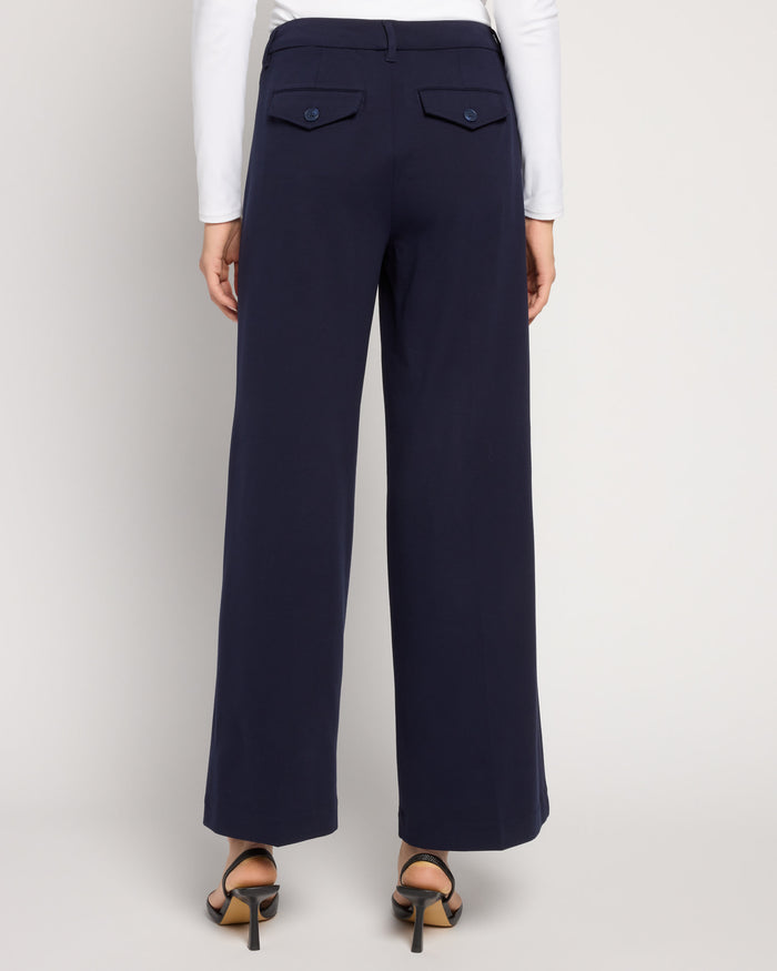 Cadet Blue $|& Liverpool Wide Leg Trouser With Flap Pockets - SOF Back