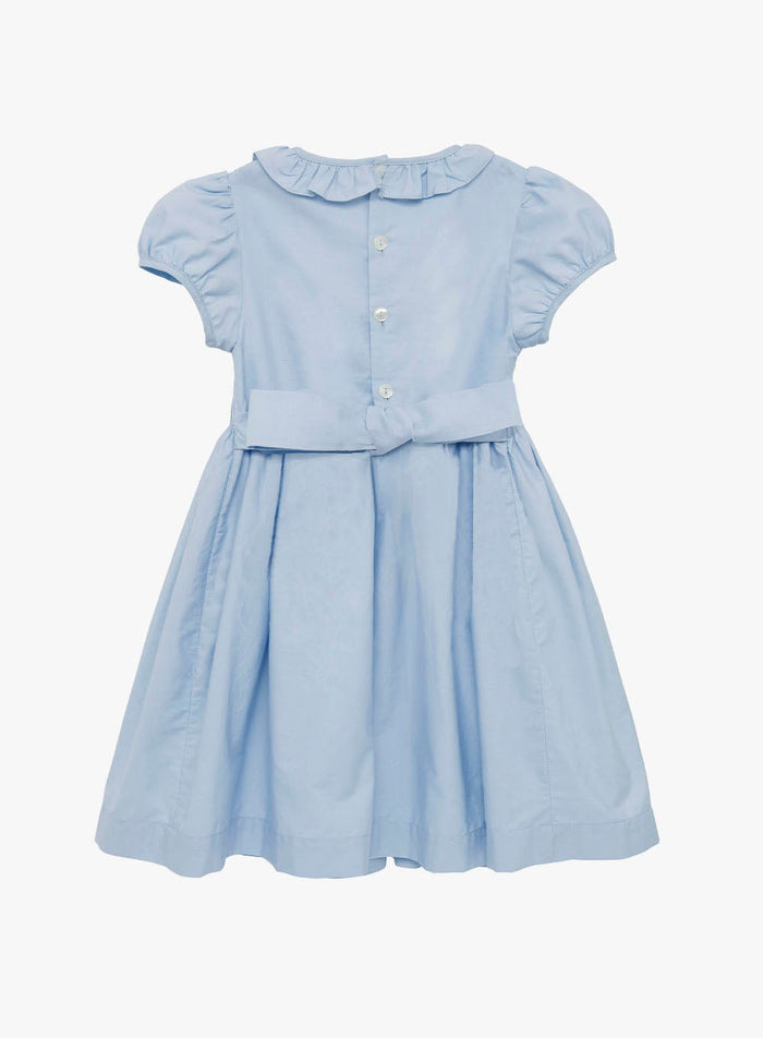 Lily Rose Dress Willow Rose Hand Smocked Dress in Cornflower Blue