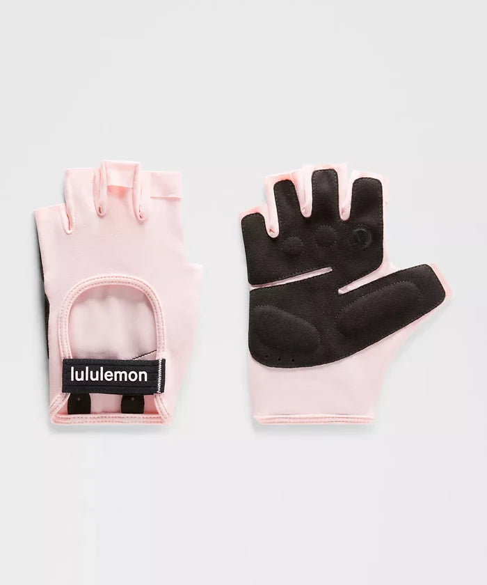 Wunder Train Padded Gloves Lululemon guantes unisex para pesas y entrenamiento de fuerza #color_LL Pink Pearl