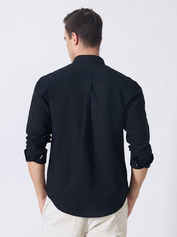 Xilipho - Relaxed Fit Oxford Shirt - Black