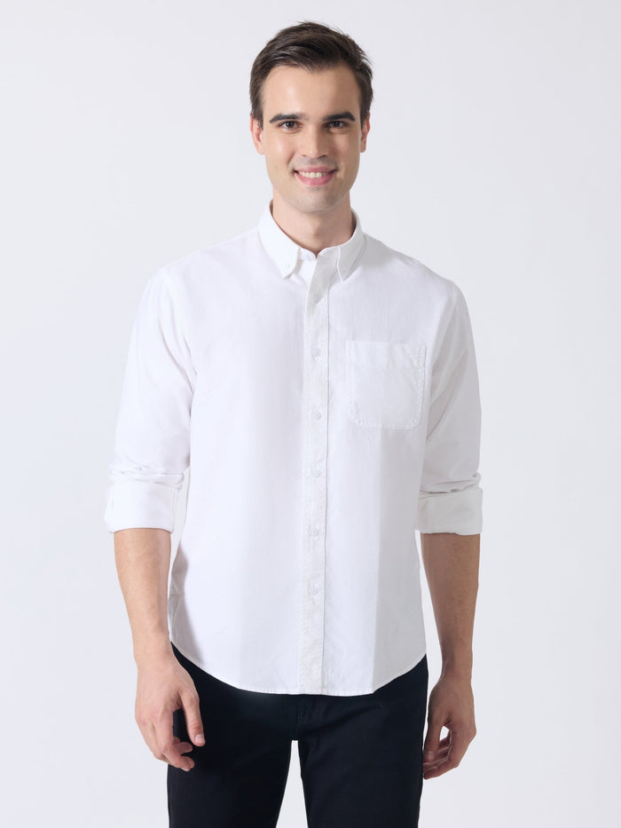 Xilipho - Relaxed Fit Oxford Shirt - White