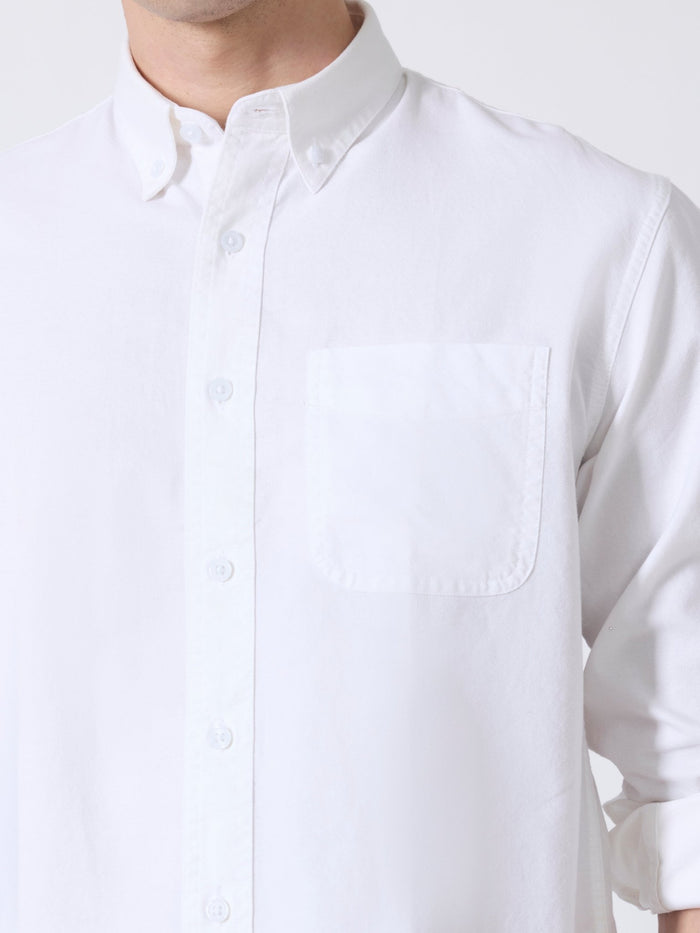 Xilipho - Relaxed Fit Oxford Shirt - White