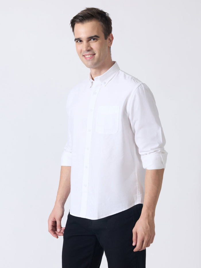 Xilipho - Relaxed Fit Oxford Shirt - White