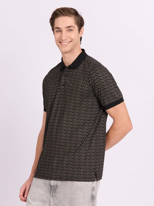 Men's Regular Printed Polo T-Shirt