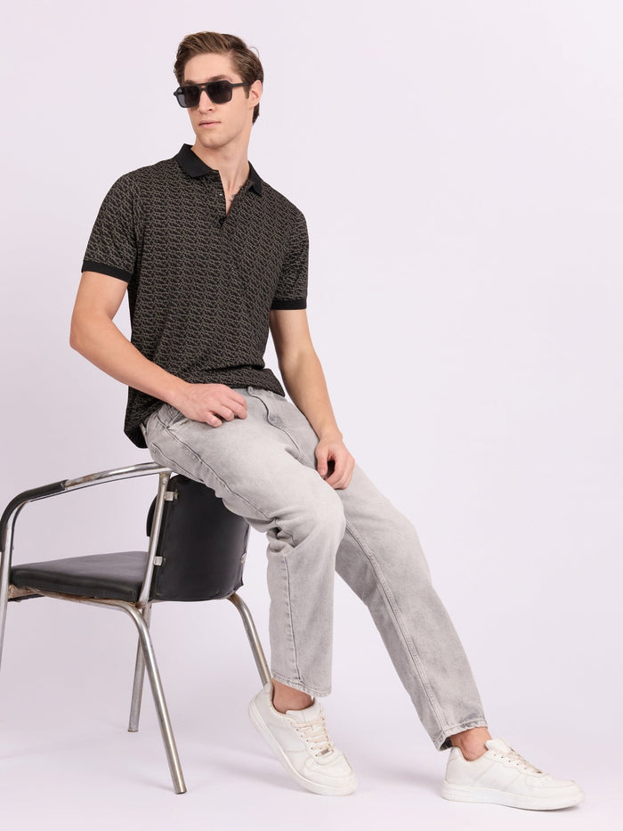 Men's Regular Printed Polo T-Shirt