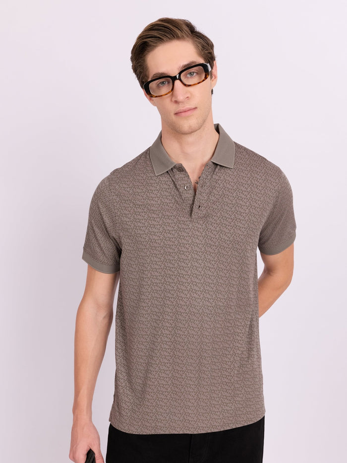 Men's Regular Printed Polo T-Shirt