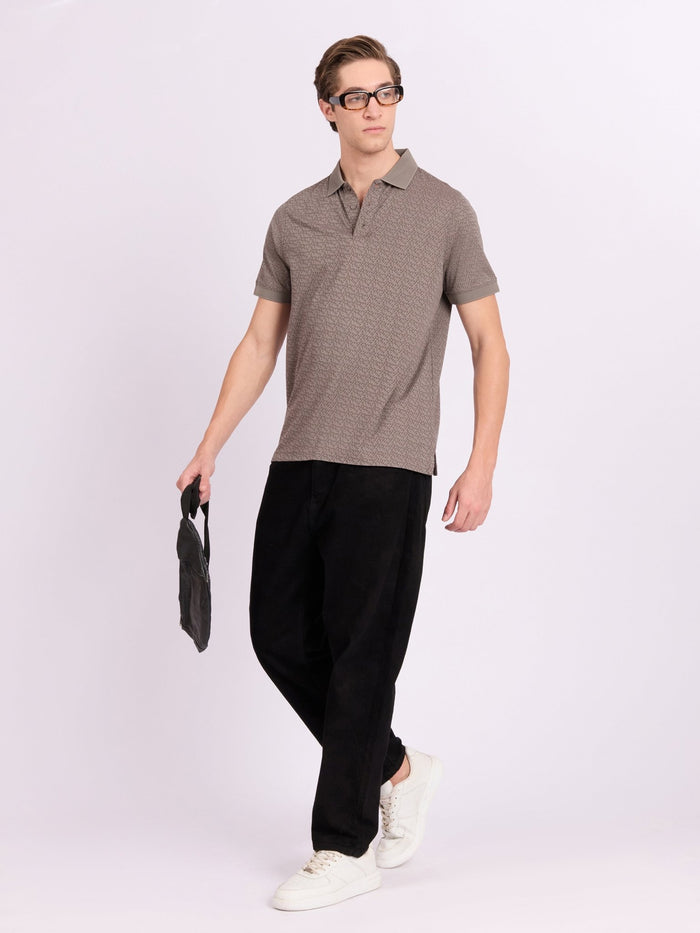 Men's Regular Printed Polo T-Shirt