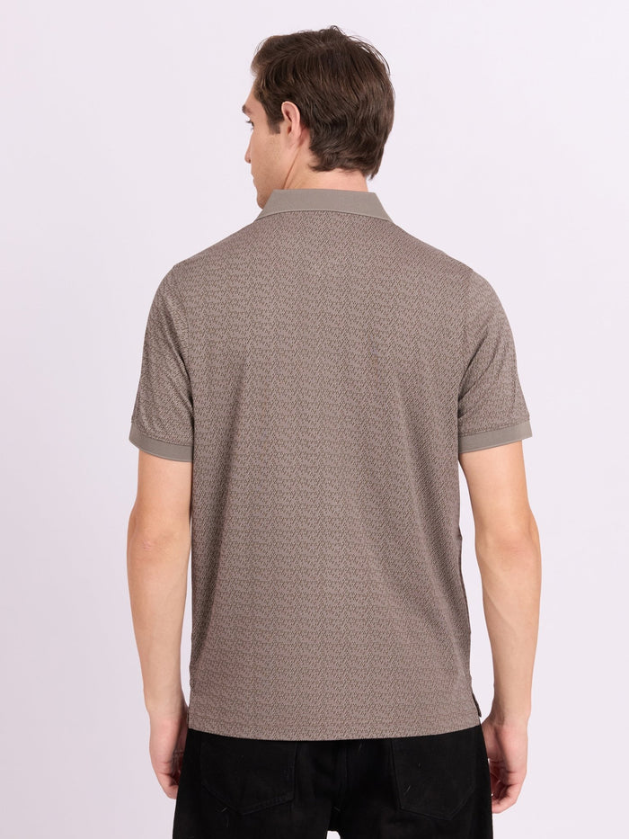 Men's Regular Printed Polo T-Shirt