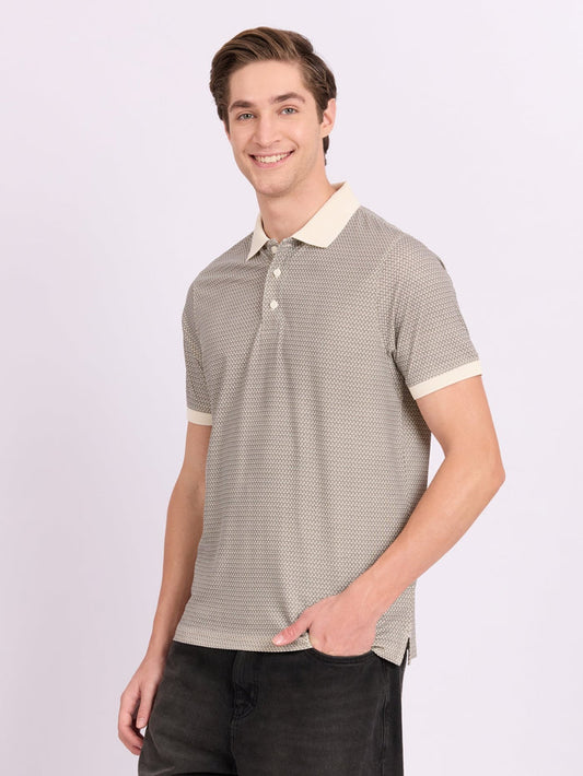 Men's Regular Printed Polo T-Shirt