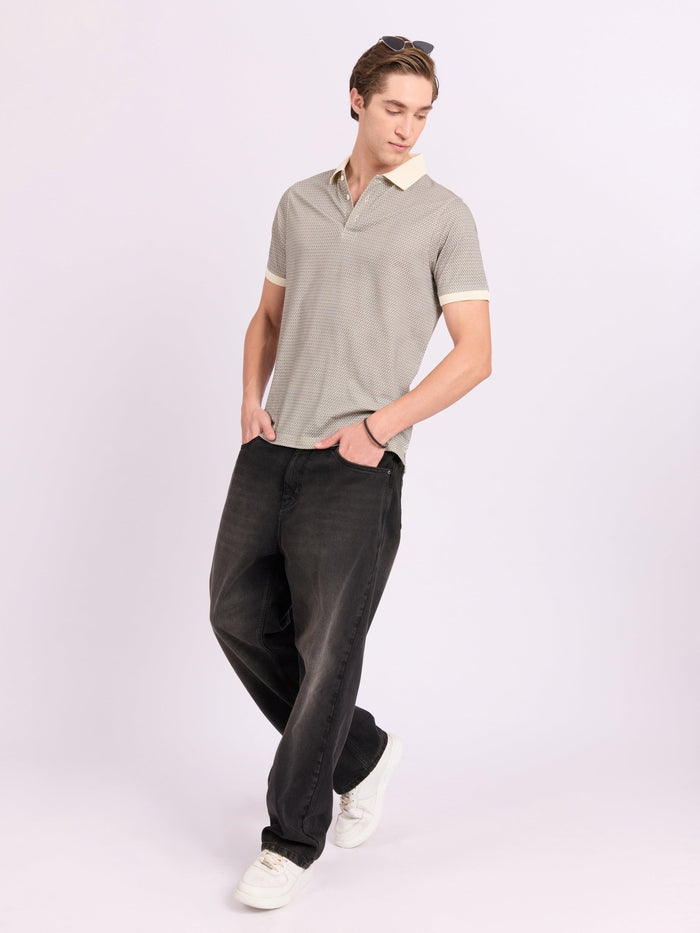 Men's Regular Printed Polo T-Shirt
