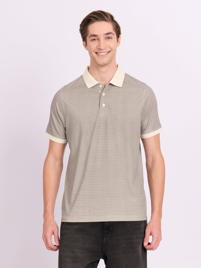Men's Regular Printed Polo T-Shirt