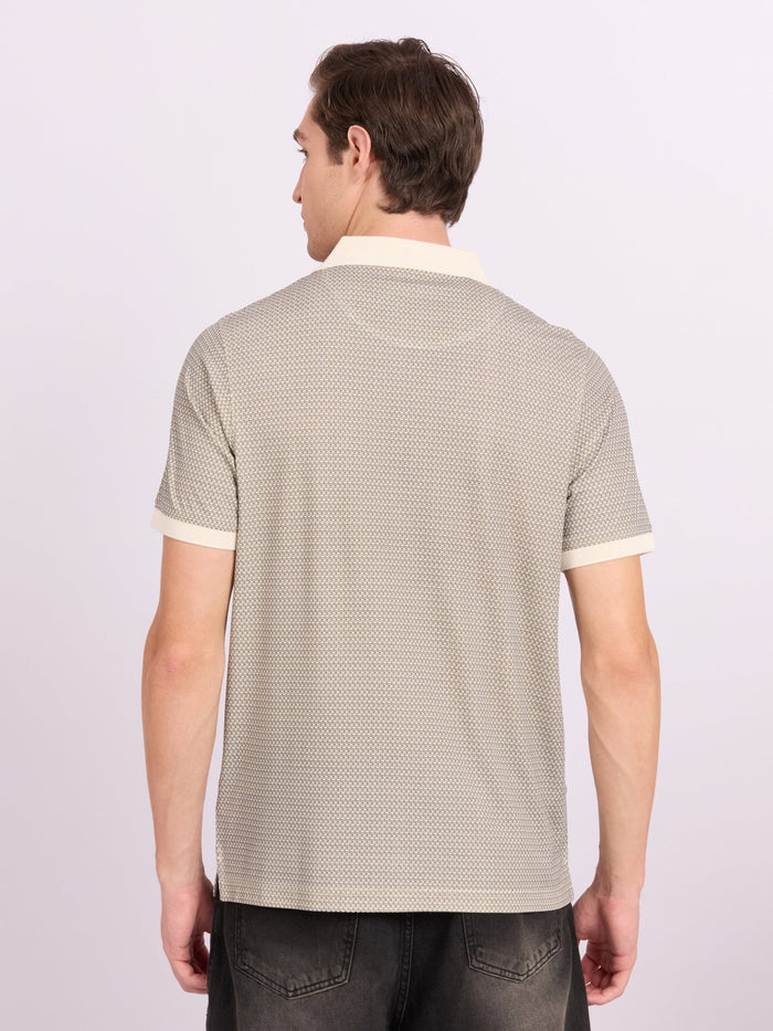 Men's Regular Printed Polo T-Shirt