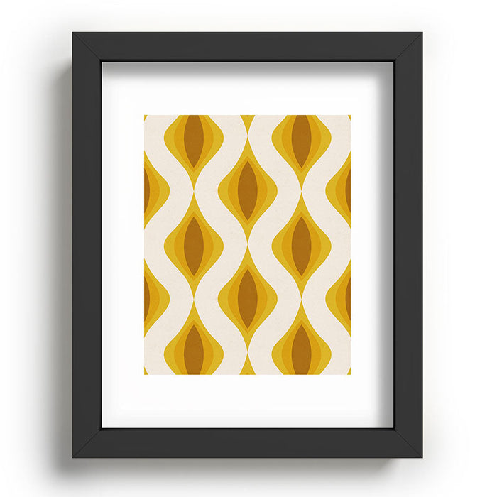 Yellow Ornaments Recessed Framing Rectangle