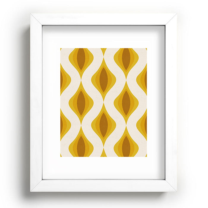 Yellow Ornaments Recessed Framing Rectangle