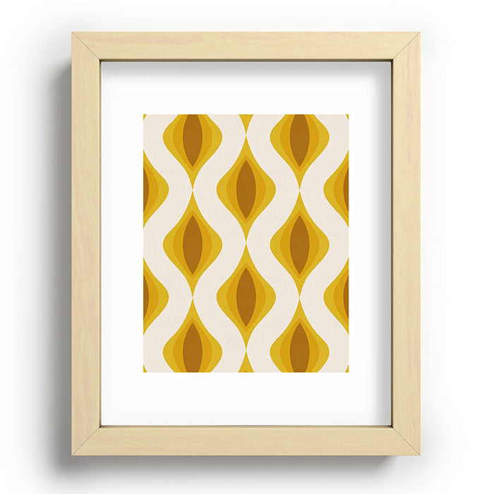 Yellow Ornaments Recessed Framing Rectangle
