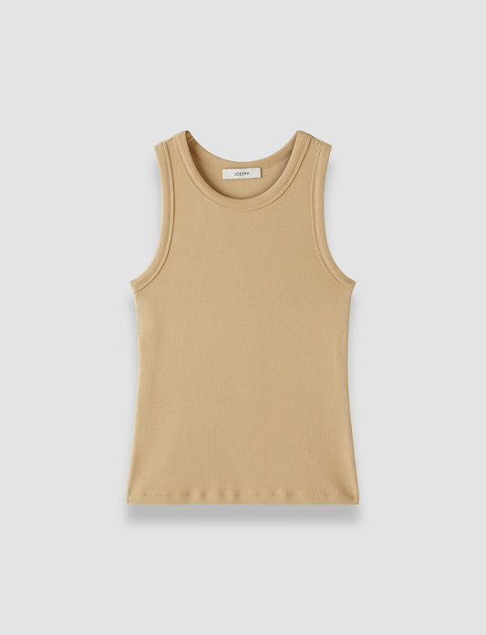 Beige Yeux Cotton Rib Vest - Joseph