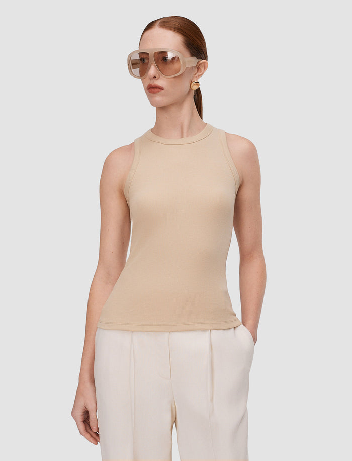 Yeux Cotton Rib Vest
