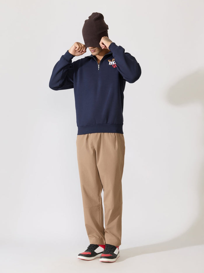 Men's navy blue Adventure Graphic Half-Zip Sweatshirt