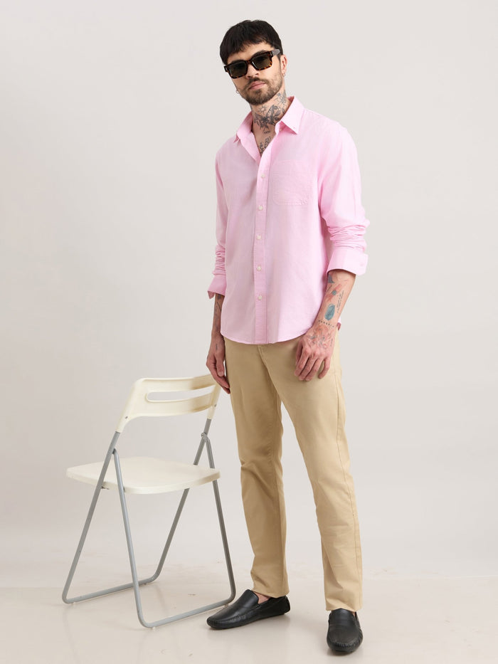 Zena - Relaxed Fit Oxford Shirt - Begonia Pink