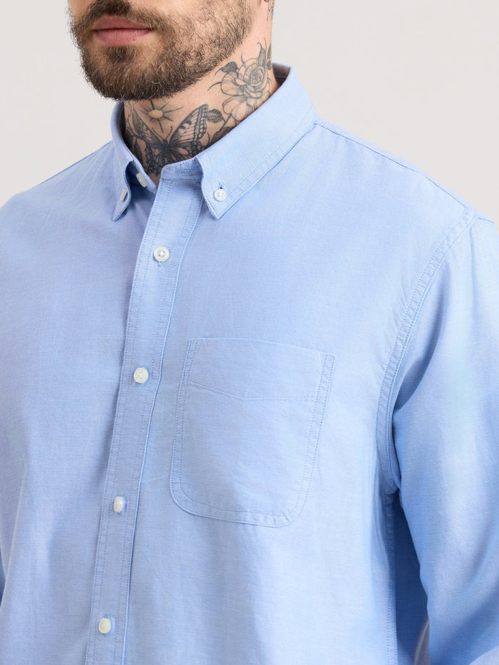 Zena - Relaxed Fit Oxford Shirt - Cendre Blue