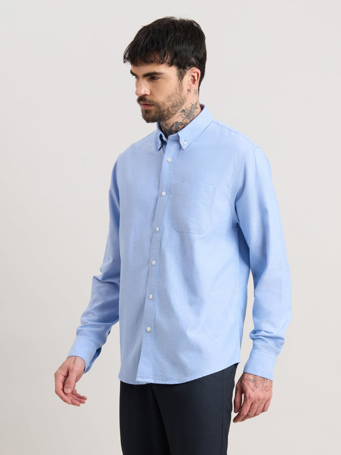 Zena - Relaxed Fit Oxford Shirt - Cendre Blue