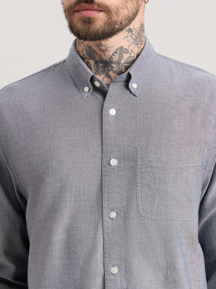 Zena - Relaxed Fit Oxford Shirt - Dark Grey