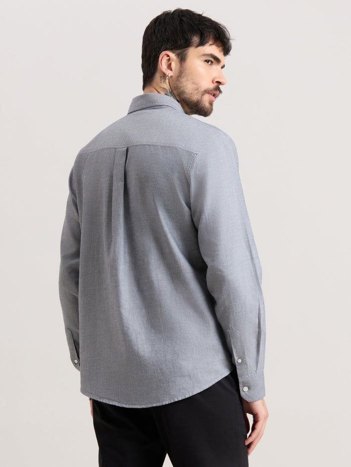 Zena - Relaxed Fit Oxford Shirt - Dark Grey