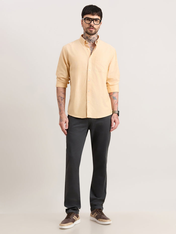 Zena - Relaxed Fit Oxford Shirt - Golden Apricot