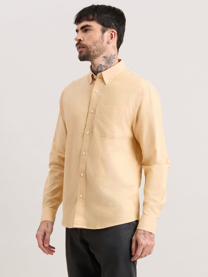 Zena - Relaxed Fit Oxford Shirt - Golden Apricot
