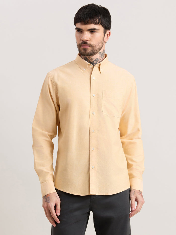 Zena - Relaxed Fit Oxford Shirt - Golden Apricot