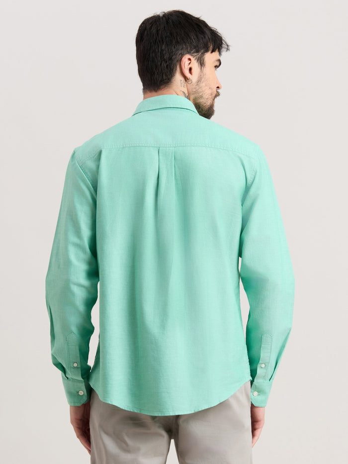 Zena - Relaxed Fit Oxford Shirt - Green