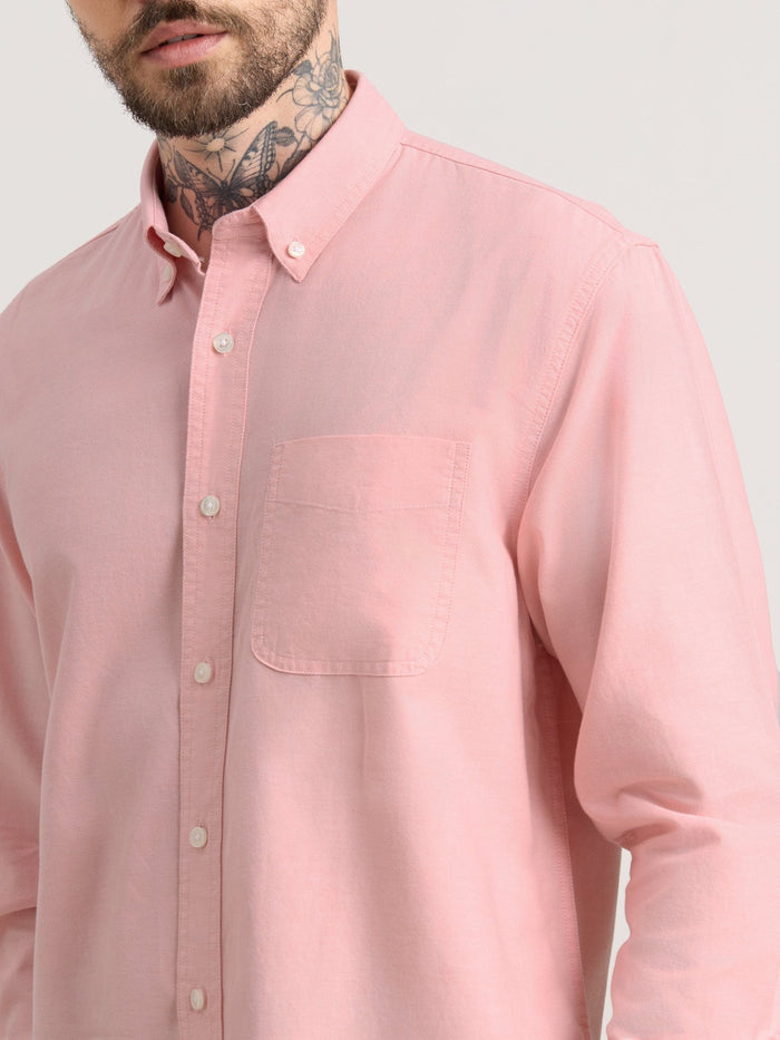 Zena - Relaxed Fit Oxford Shirt - Pink Nectar