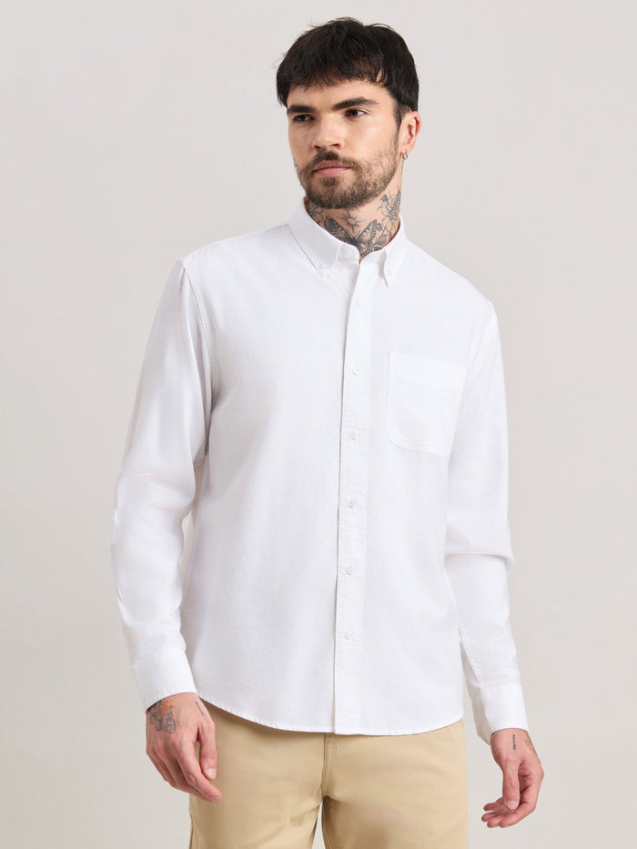 Zena - Relaxed Fit Oxford Shirt - White