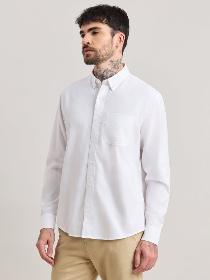 Zena - Relaxed Fit Oxford Shirt - White