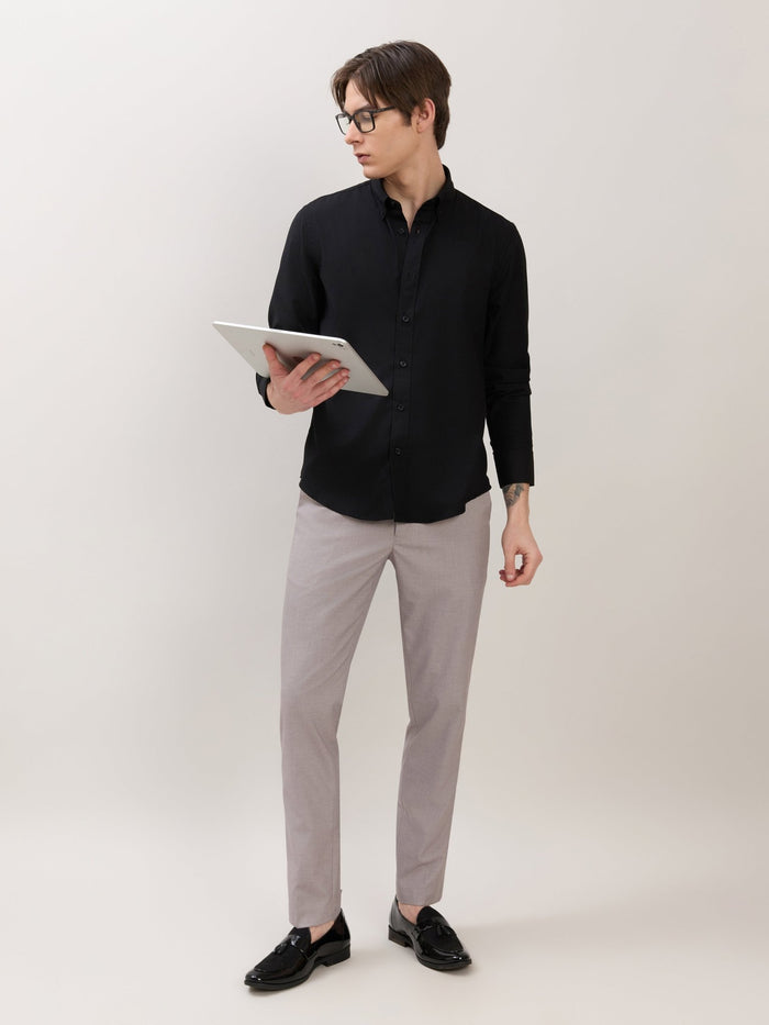 Zero - Relaxed Fit Plain Shirt - Black