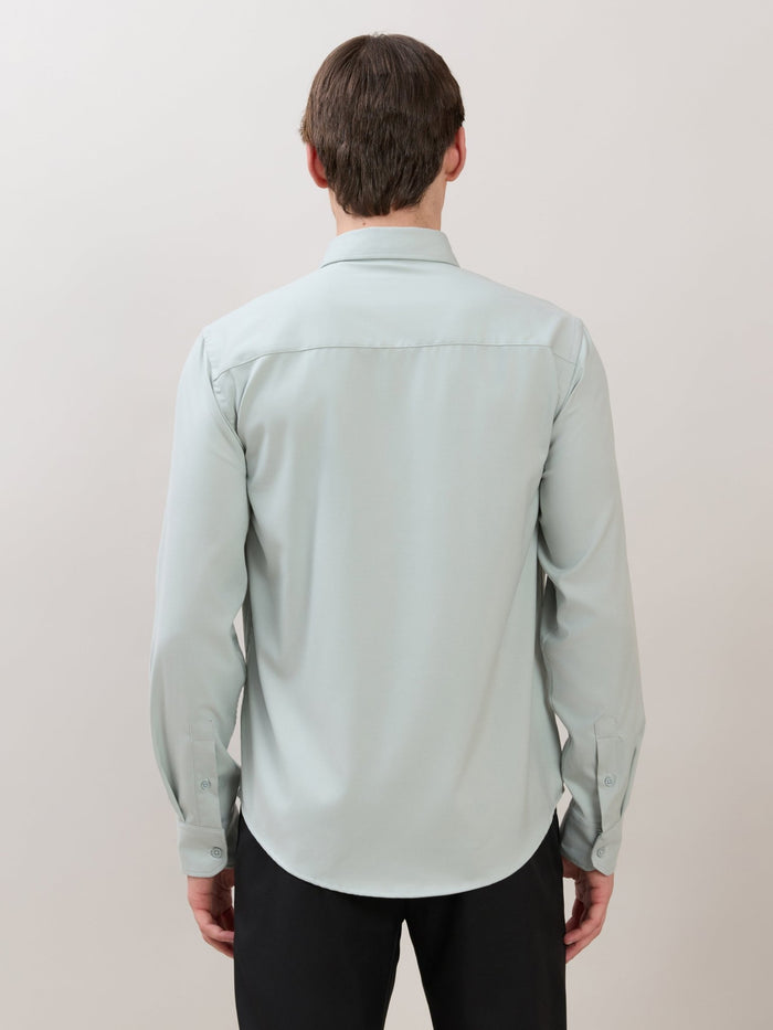 Zero - Relaxed Fit Plain Shirt - Seafoam Green
