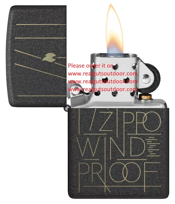 Zippo Line Art Zippo Design Black Crackle® 46172
