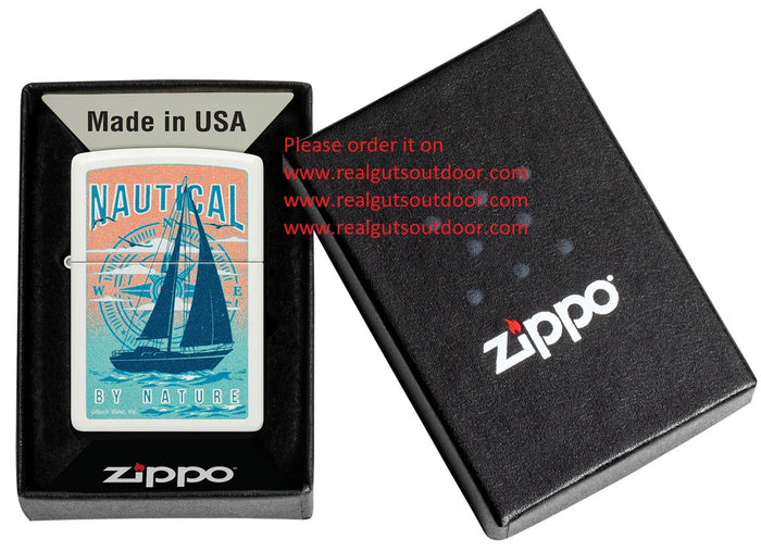 Zippo Meet Buck Wear Nautical By Nature White Matte 46150