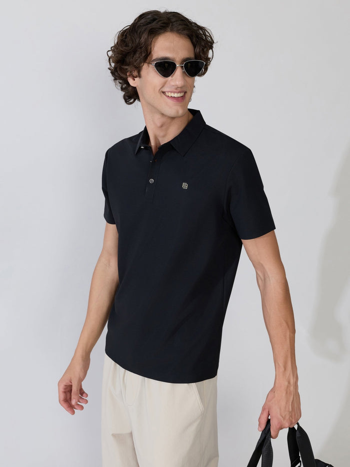 Men's Regular Fit Polo T-Shirt - Black